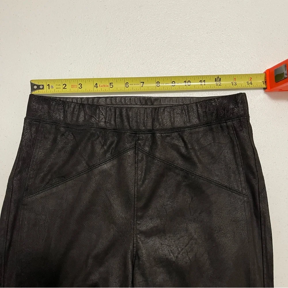 Free People Midnight Black Vegan Suede Pull On Skinny Legging Pants Small